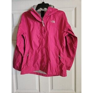 THE NORTH FACE Hot Pink Nylon HYVENT RAIN JACKET Windbreaker Coat YOUTH XL Girls